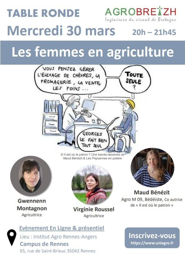 affiche table ronde Femmes et Agriculture